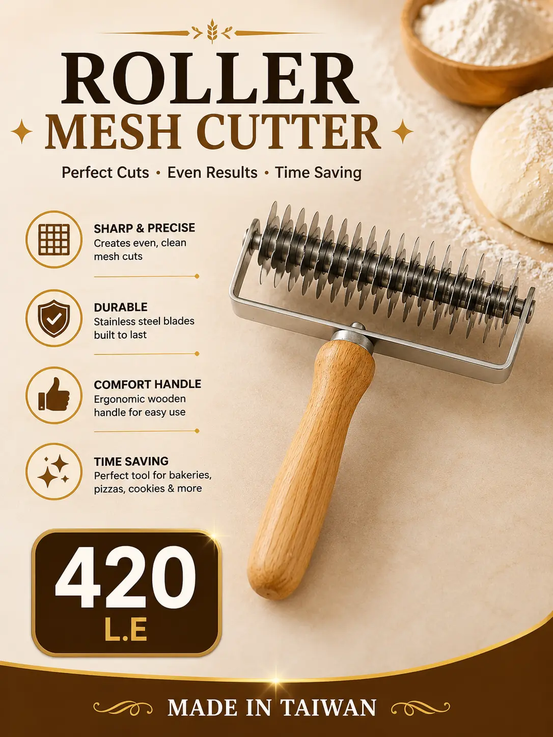 Roller mesh cutter